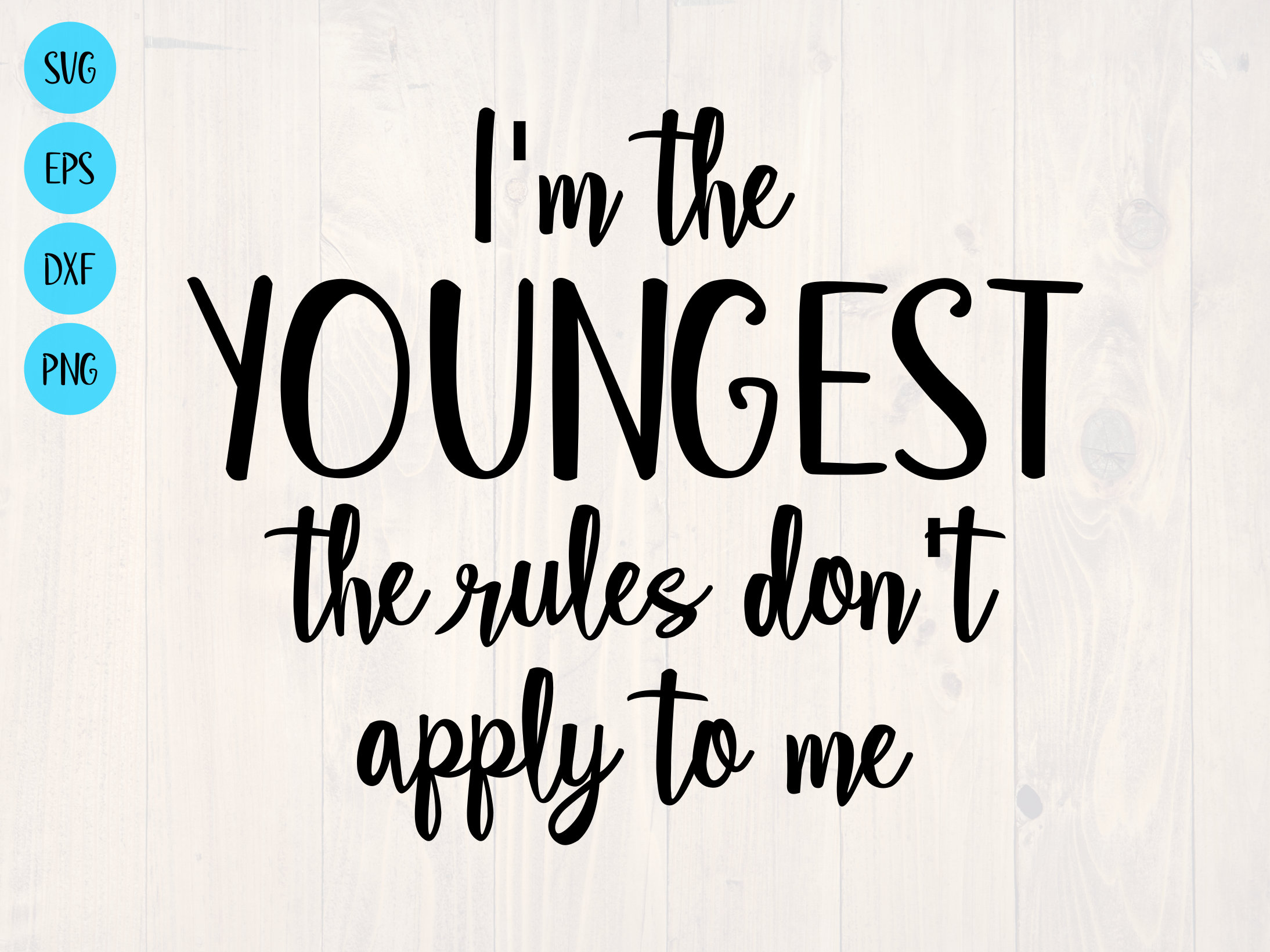T-shirt Humour "I'm The Youngest Child" - Coton, Noir, Taille Unique, Personnalisé UK, Neuf