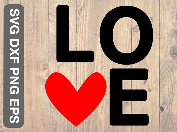 Love With Heart For V Svg Png Eps Dxf Love Svg Etsy