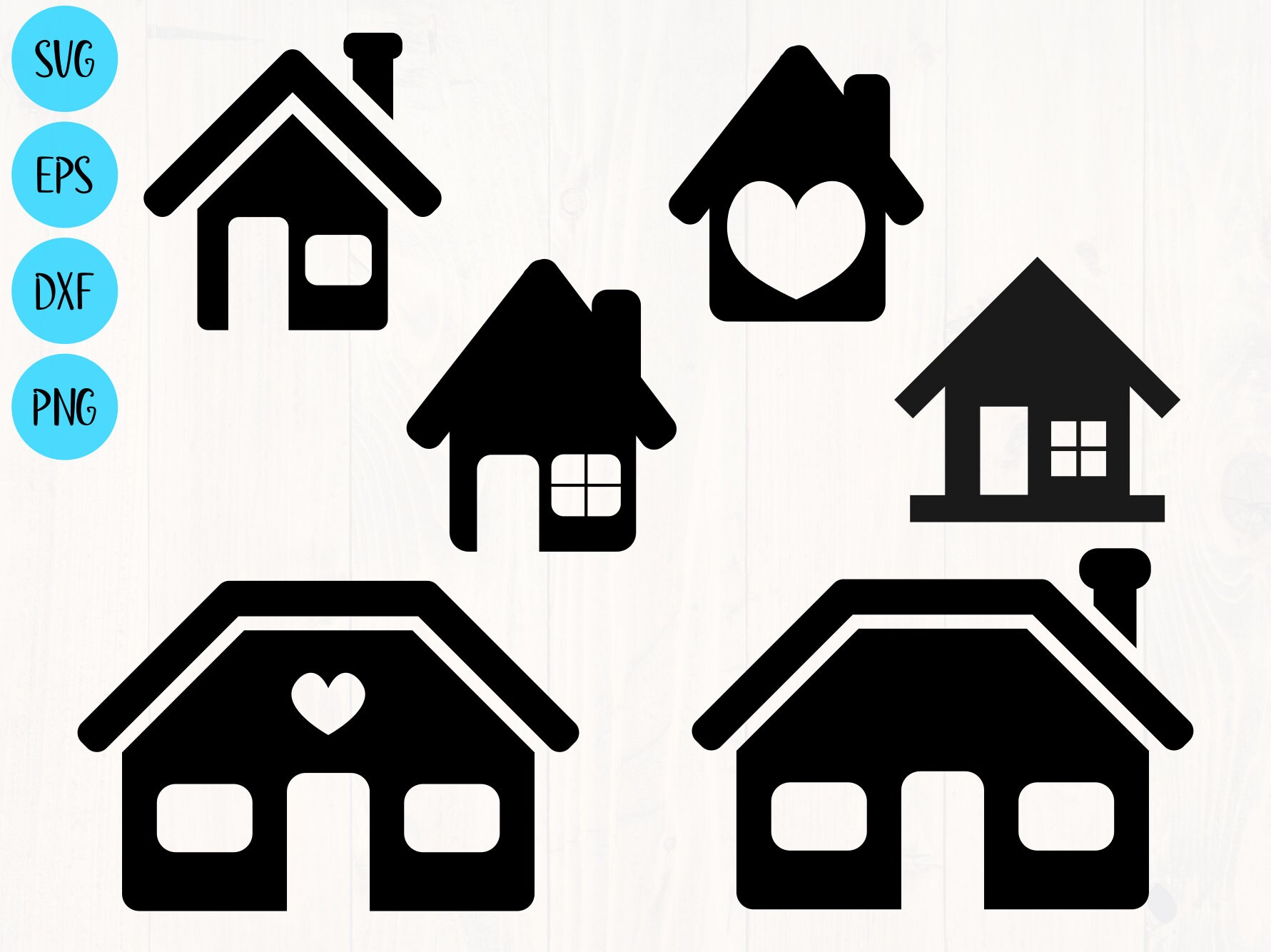 Download House Clipart Svg Png Eps And Dxf Home Clip Art Digital Etsy