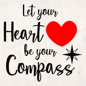 Let your heart be you compass SVG is a cute shirt and sign design