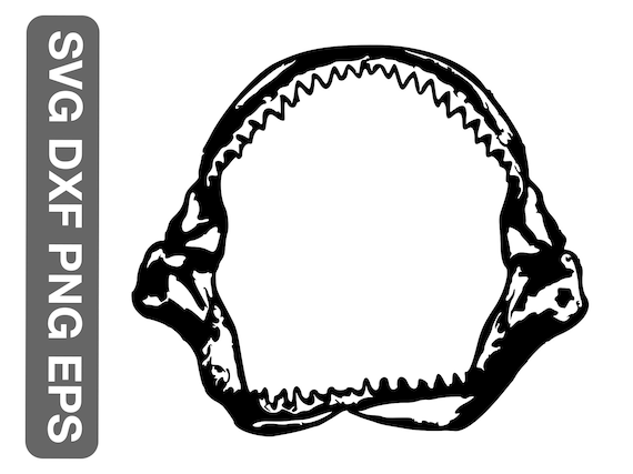 Download Shark Jaw Svg Png Eps And Dxf Shirt And Mug Design For Etsy