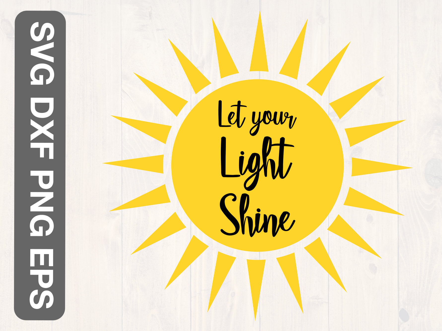 Let Your Light Shine Svg, Png, Eps, and Dxf Printable Wall Art for ...