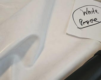 2oz de couro de pele de carneiro Napa branco puro, couro de cordeiro integral, semi-liso, com textura rachada, couro para artesanato, roupas, forros de luxo, 3-5 pés quadrados