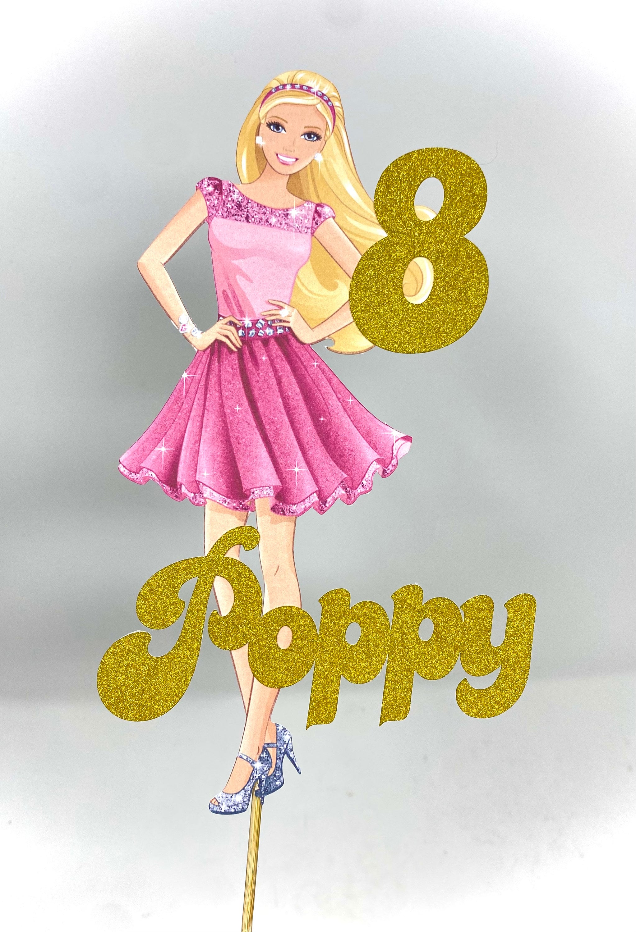Barbie Doll Cake Topper and Logo Etsy UK