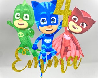 PJ masks personalised cake topper