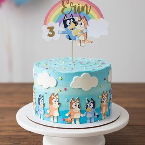 Bluey and Bingo Personalised cake topper