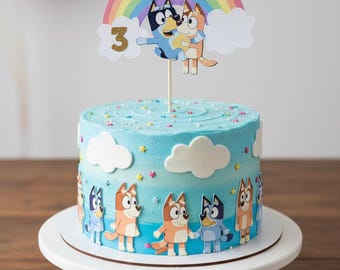 Bluey and Bingo Personalised cake topper
