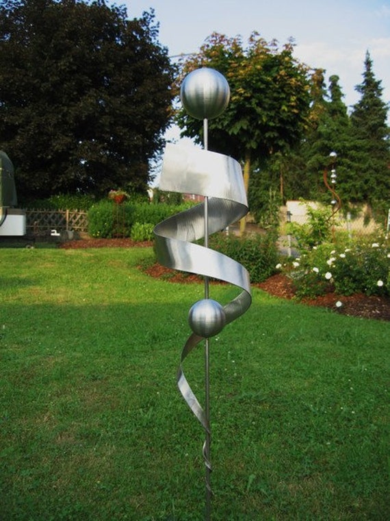 Stele Edelstahlkugel Skulptur Gartendeko Rost Nr 20 Hanaflower Com Vn