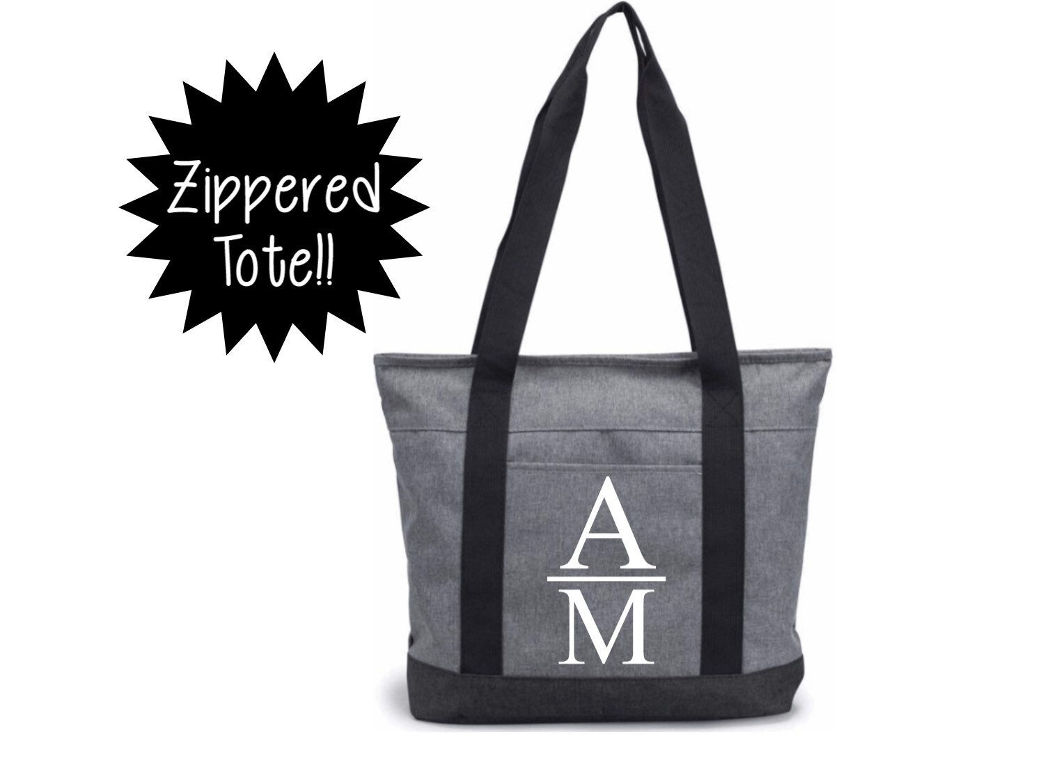 Employee Gifts Personalized Tote Bag with Zipper Tote Bags Etsy