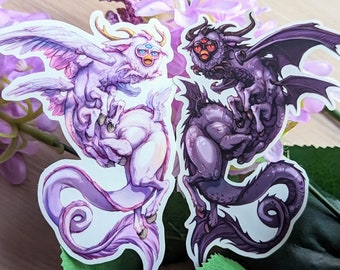 Long Furby Dragon translucent vinyl Sticker