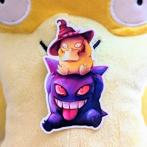 Sticker vinyle Psygar, Psyduck et Gengar Pokémon