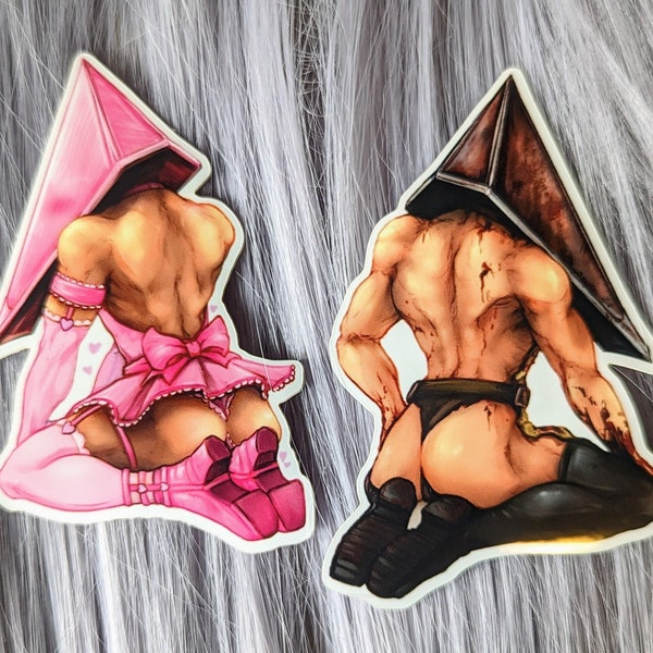 Pyramid Head Inspired Sexy and Kawaii Booty Vinyl Stickers