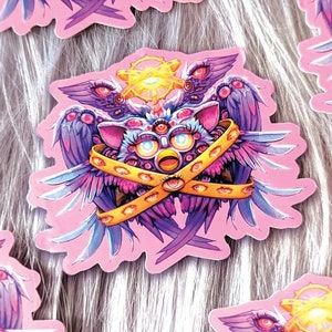 Furby horror themed monster Vinyl Stickers