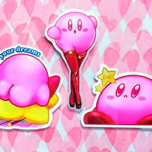 Magical Pink blob glitter Stickers