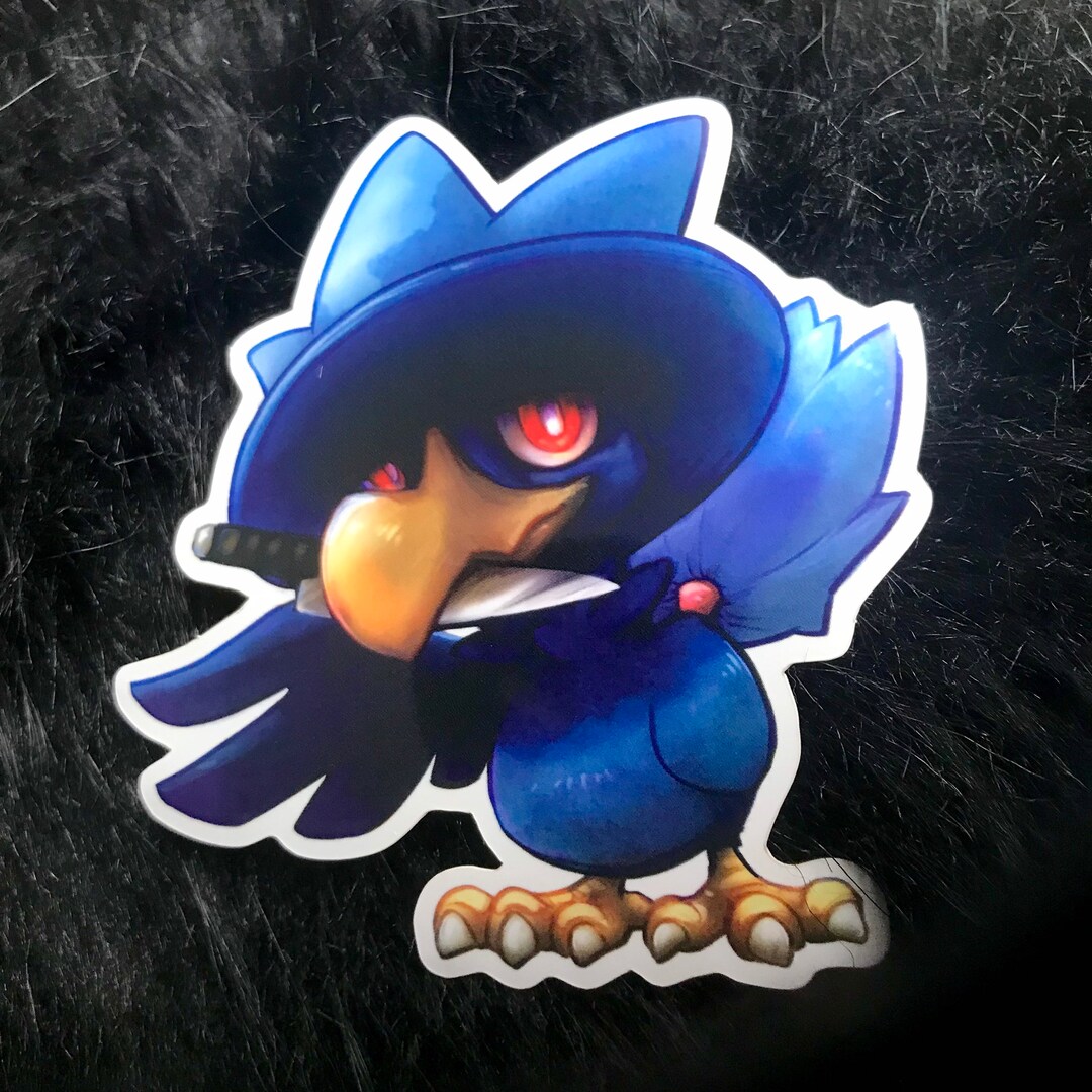 Murkrow With Knife Vinyl Sticker Pokémon With Knives Etsy