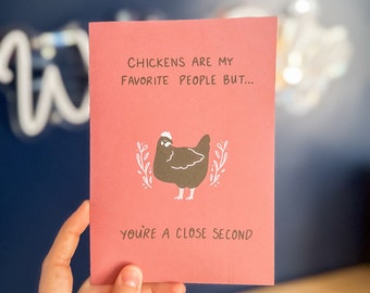 Chicken 5x7 card with envelope