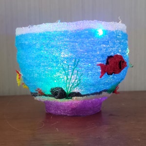 3d Pen Art fishbowl in blue