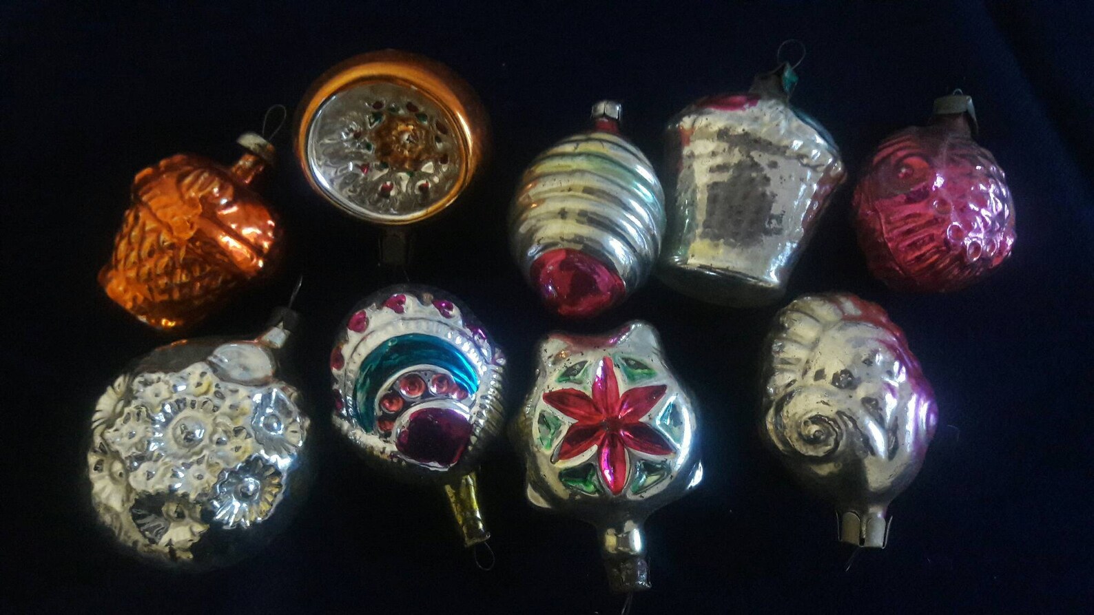 Christmas ornaments from 60s vintage ornament soviet glass Etsy