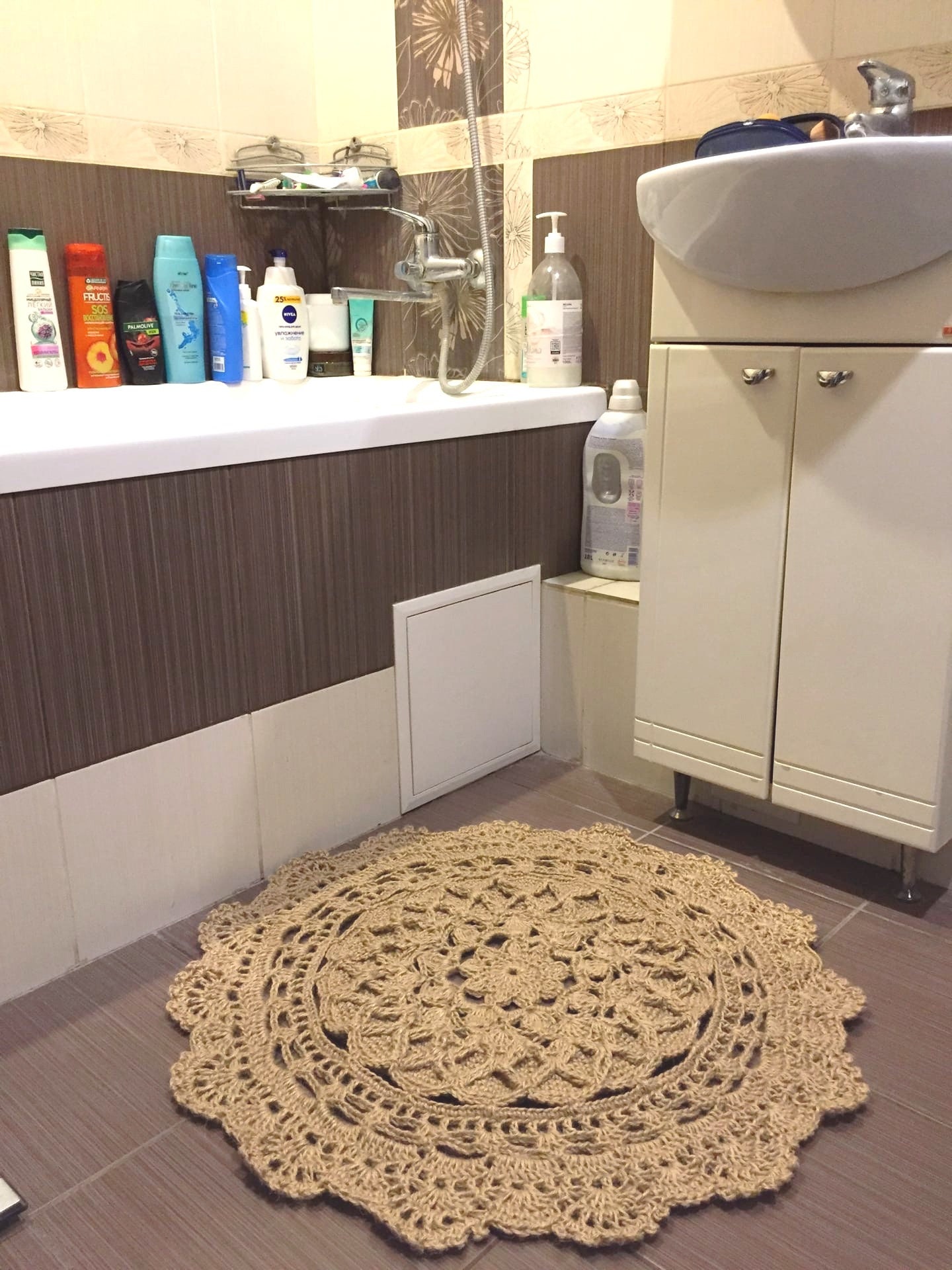 Boho Jute Rug Mandala Natural Area Rug 100 Natural Fiber Etsy