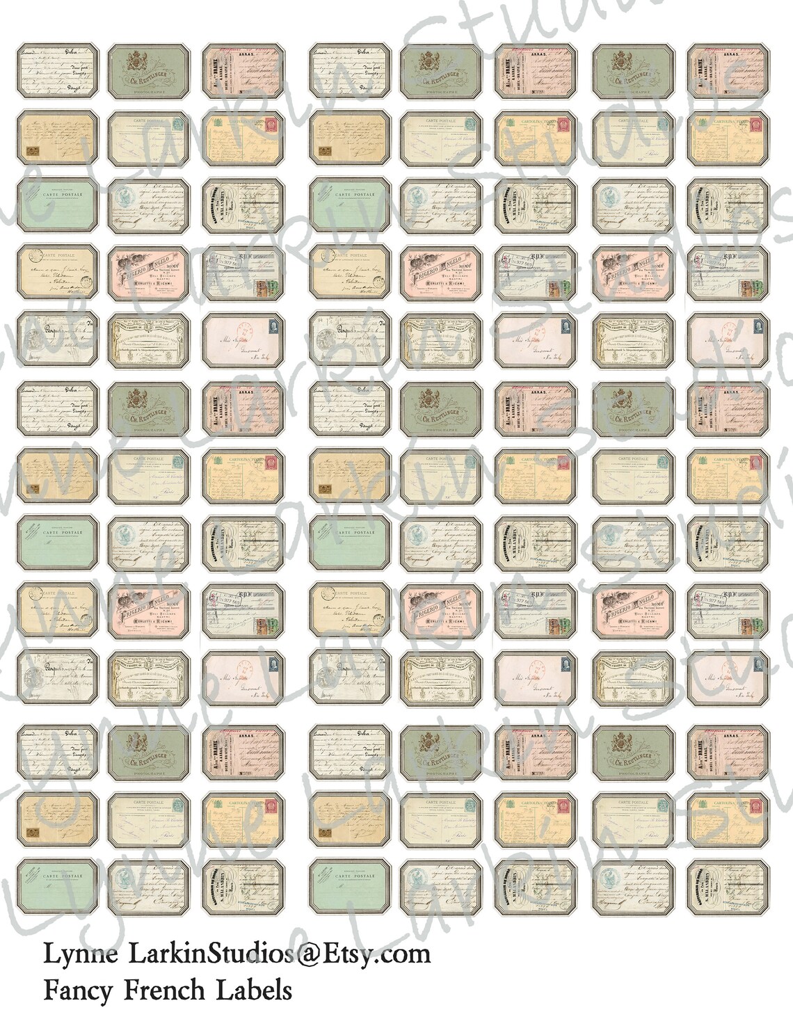 Lables Fancy Fancy Fench Labels 3 Sizes INSTANT DOWNLOAD Digital Paper Vintage ...