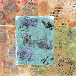 Digital Printable Papers-GrungyMarks 1a- Grungy Gelli Prints for Collage, Mixed Media Art, Journaling, Scrapbooking,Cards and Paper Crafts