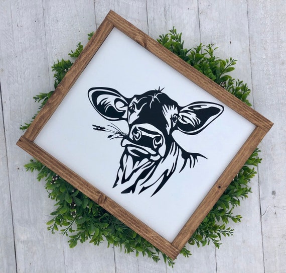 Farmhouse Sign | Cow Head | Cow | Wood Sign