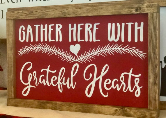 Farmhouse Sign | Christmas Sign | Gather Here..| Christmas Sign