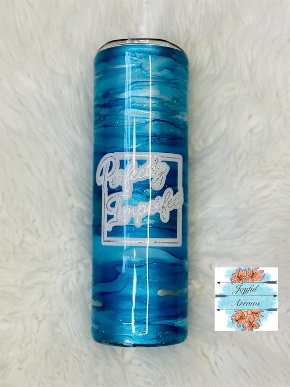 Perfectly Imperfect | Alcohol Ink Tumbler | Custom Tumbler