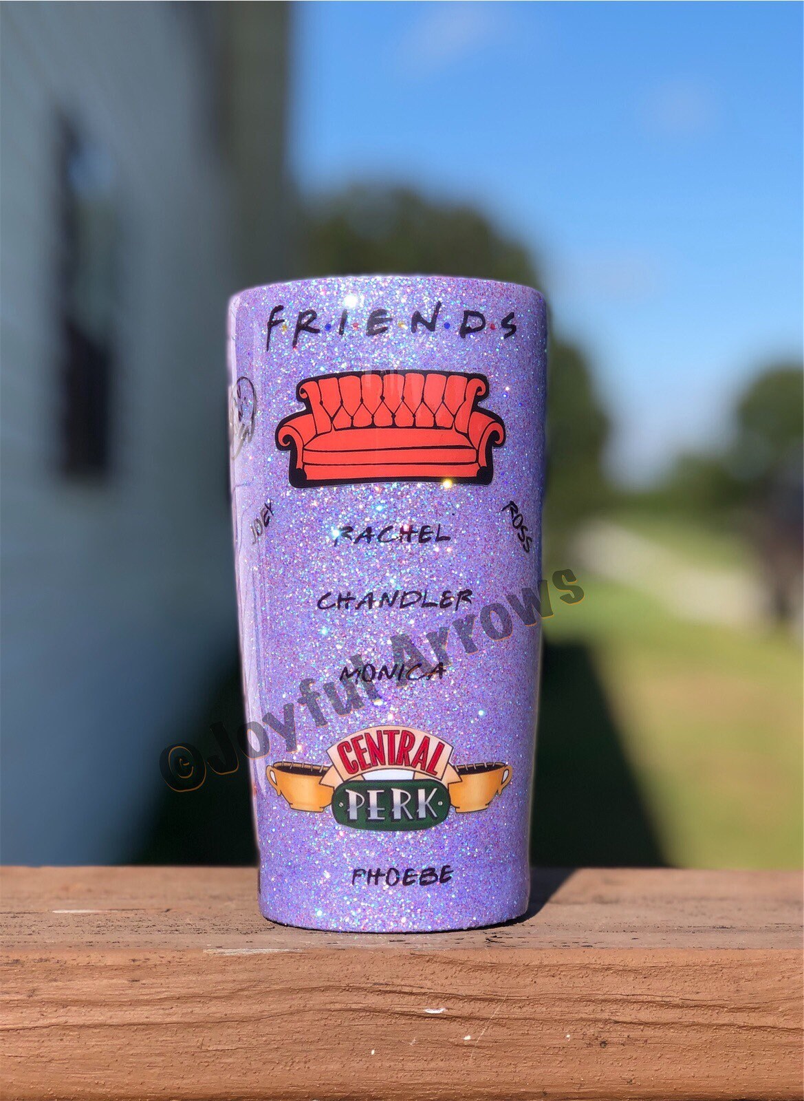 F•R•I•E•N•D•S Tumbler Custom Glitter Tumbler