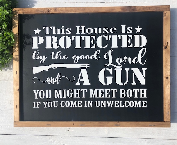 This House is Protected....| Farmhouse Sign | Farmhouse Decor