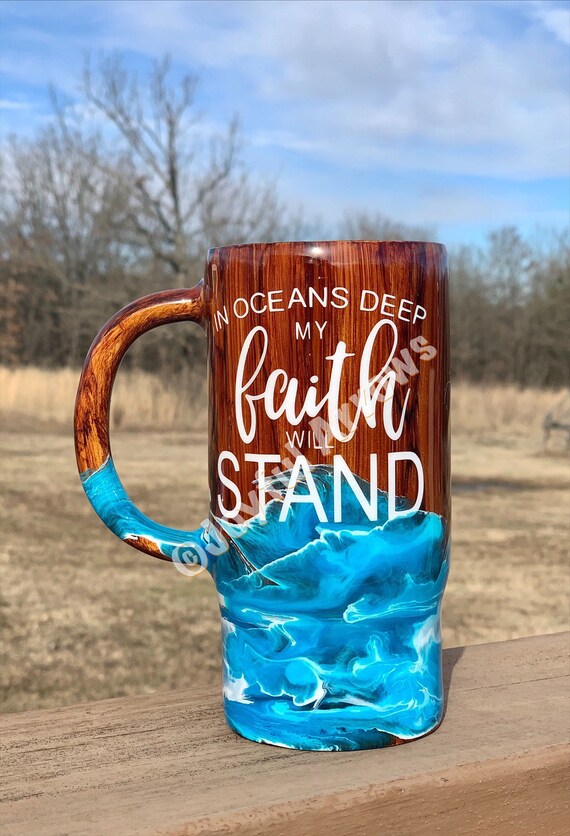 My Faith Will Stand | Woodgrain Tumbler | Ship Wreck Tumbler | Custom Cup