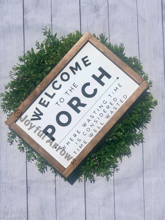 Welcome to the Porch | Farmhouse Sign | Wood Word Sign | Porch Sign