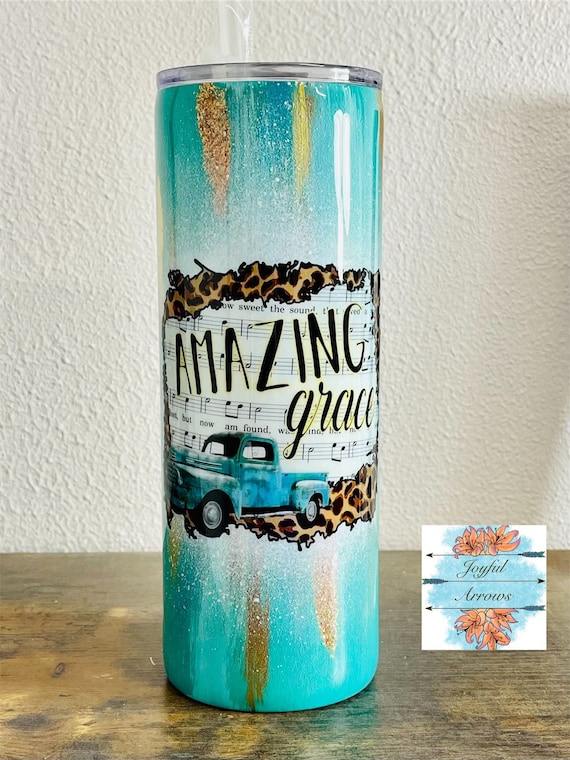 Amazing Grace Patina Tumbler | Custom Tumbler | Custom Gift