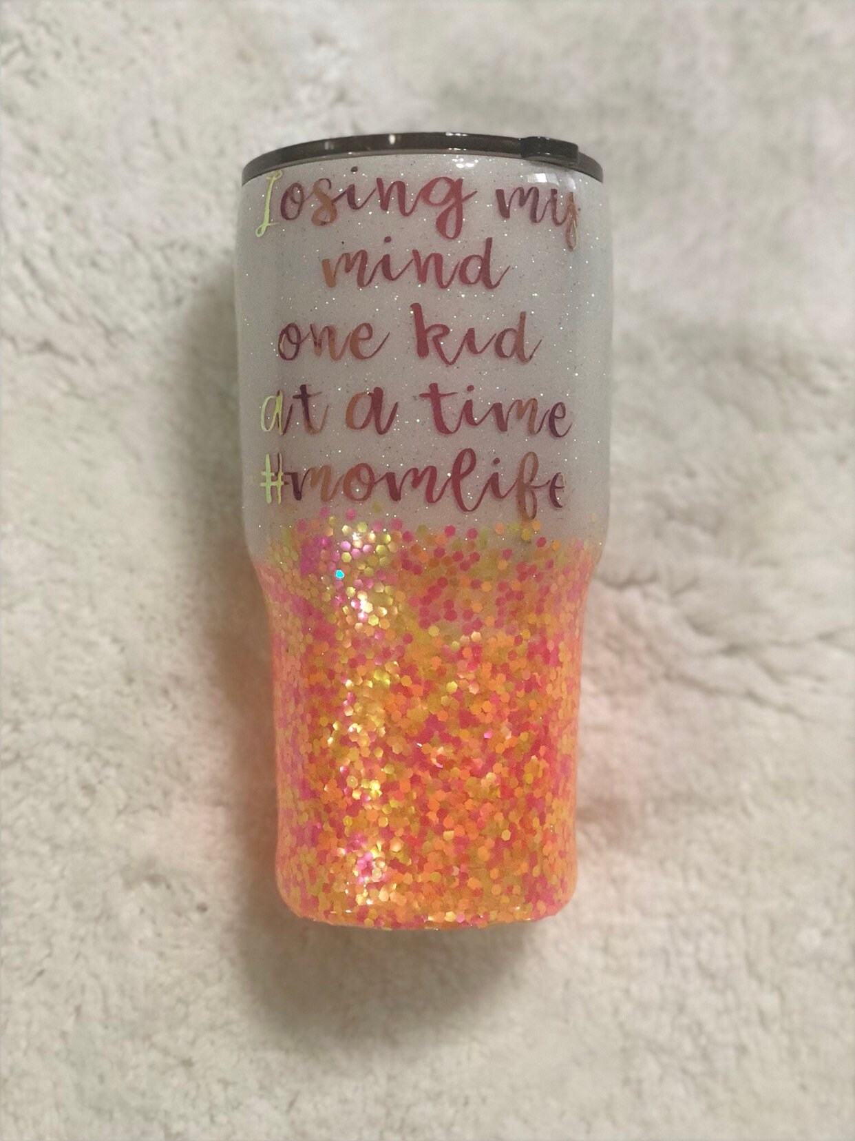 glitter stainless steel tumbler
