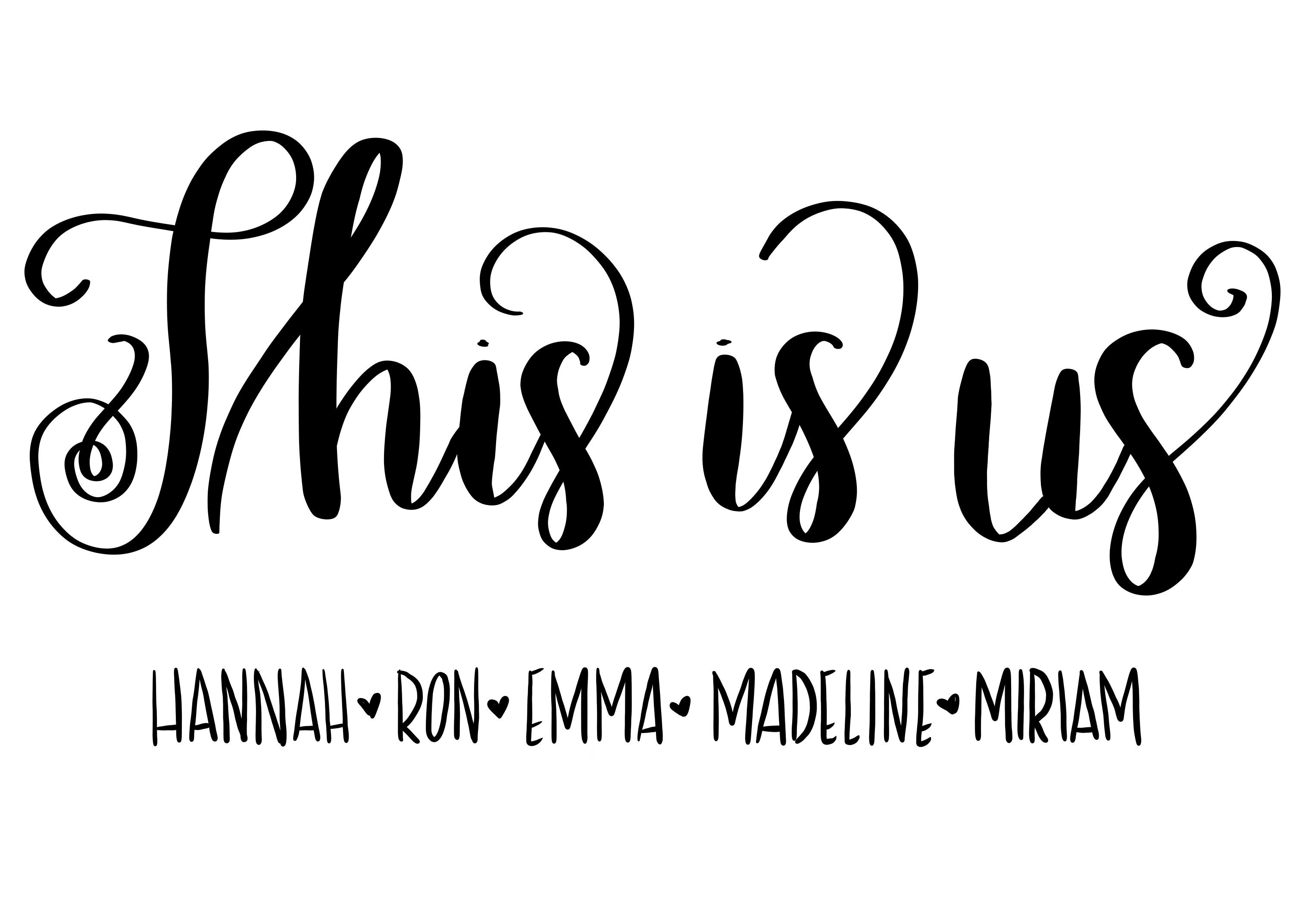 This is Us Family Print Etsy