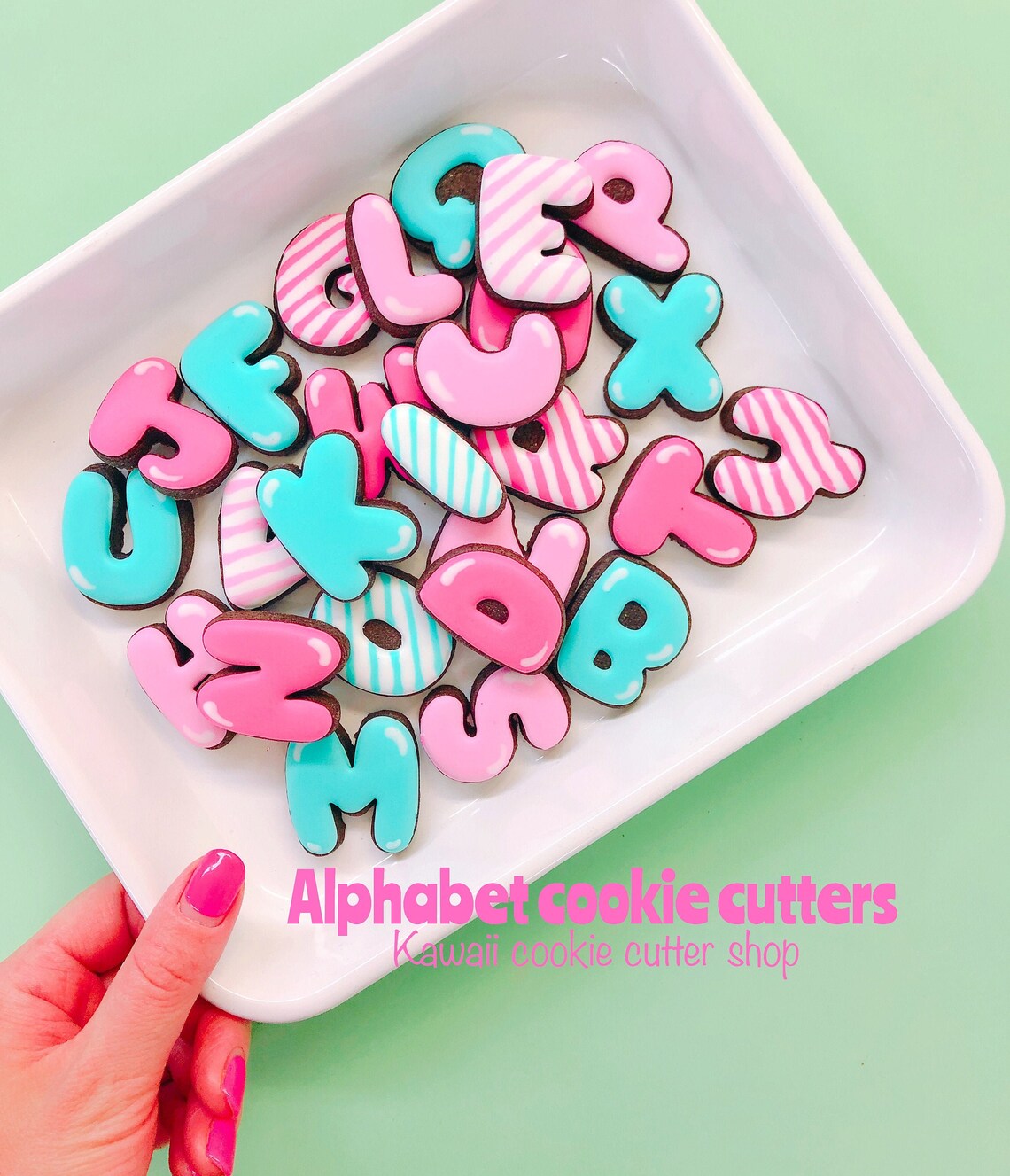 Alphabet cookie cutters Uppercase / Standard design Etsy