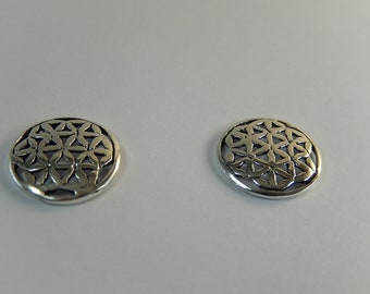 Ohrstecker Blumen des Lebens 925 Sterling