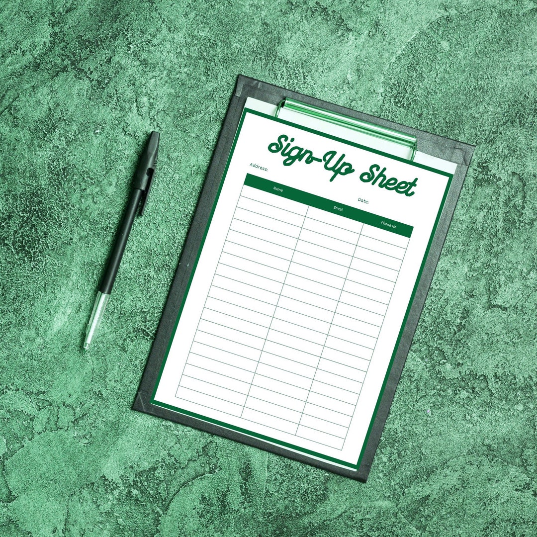 Effortless Event Sign in Sheet - Instantly Downloadable for Realtors ...
