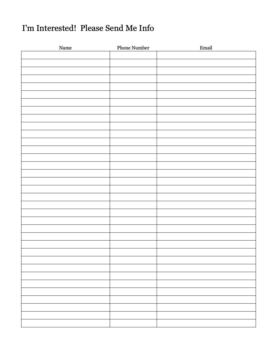 Client Sign up Sheet, Client Sheet, Volunteer Sign up Sheet,