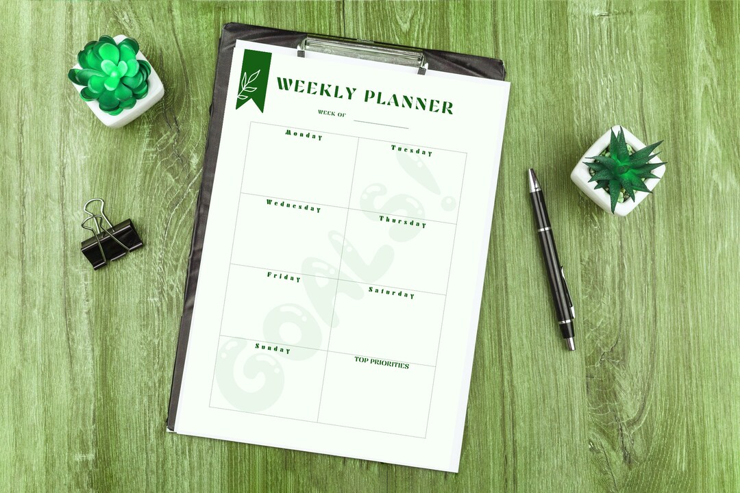 Minimal Weekly Planner Printable to Do List and Schedule Organizer ...
