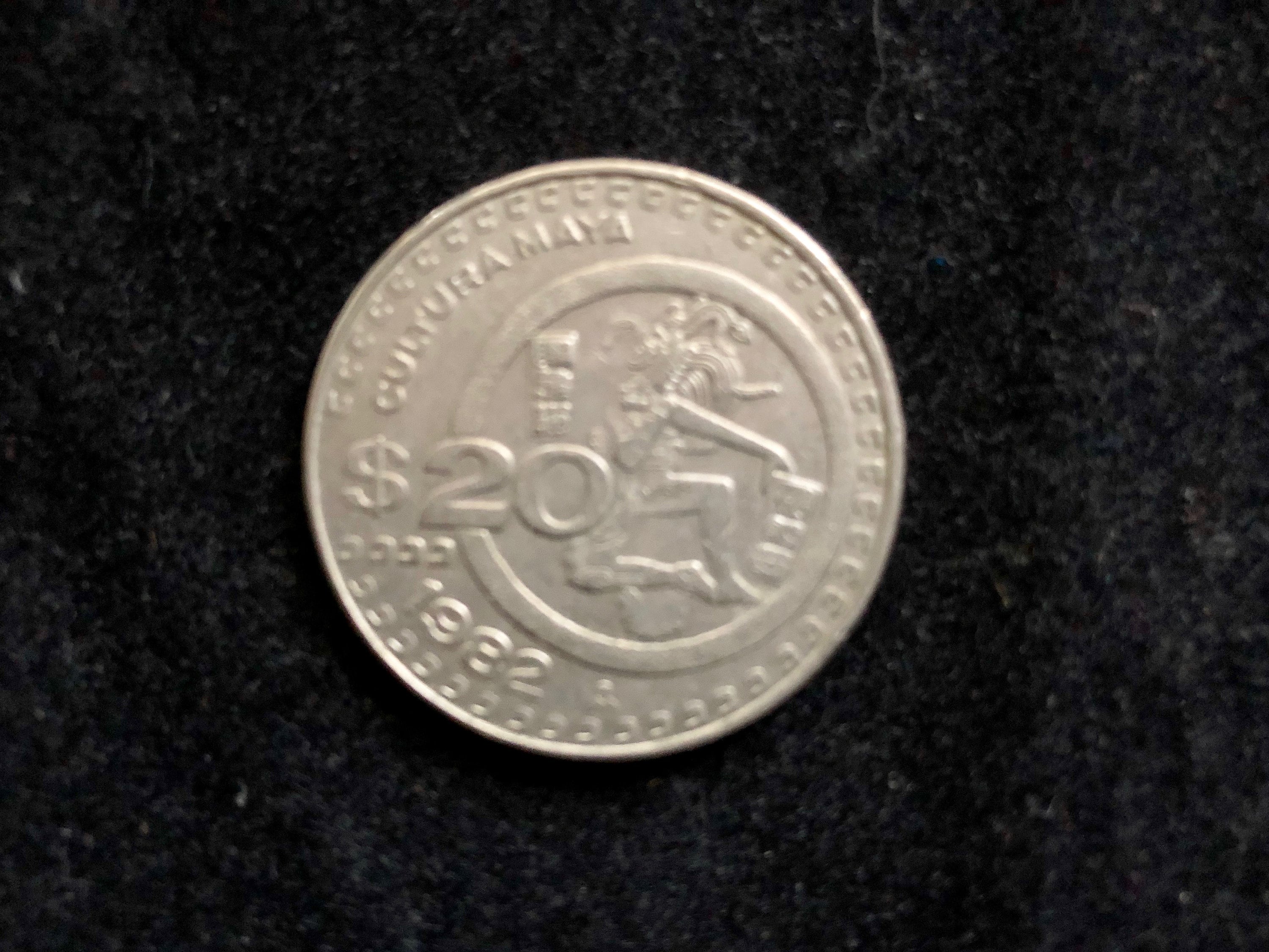 1982 年ヴィンテージ メキシコ 20 ペソ - カルチュラ マヤ & イーグル スネーク コイン - Etsy 日本