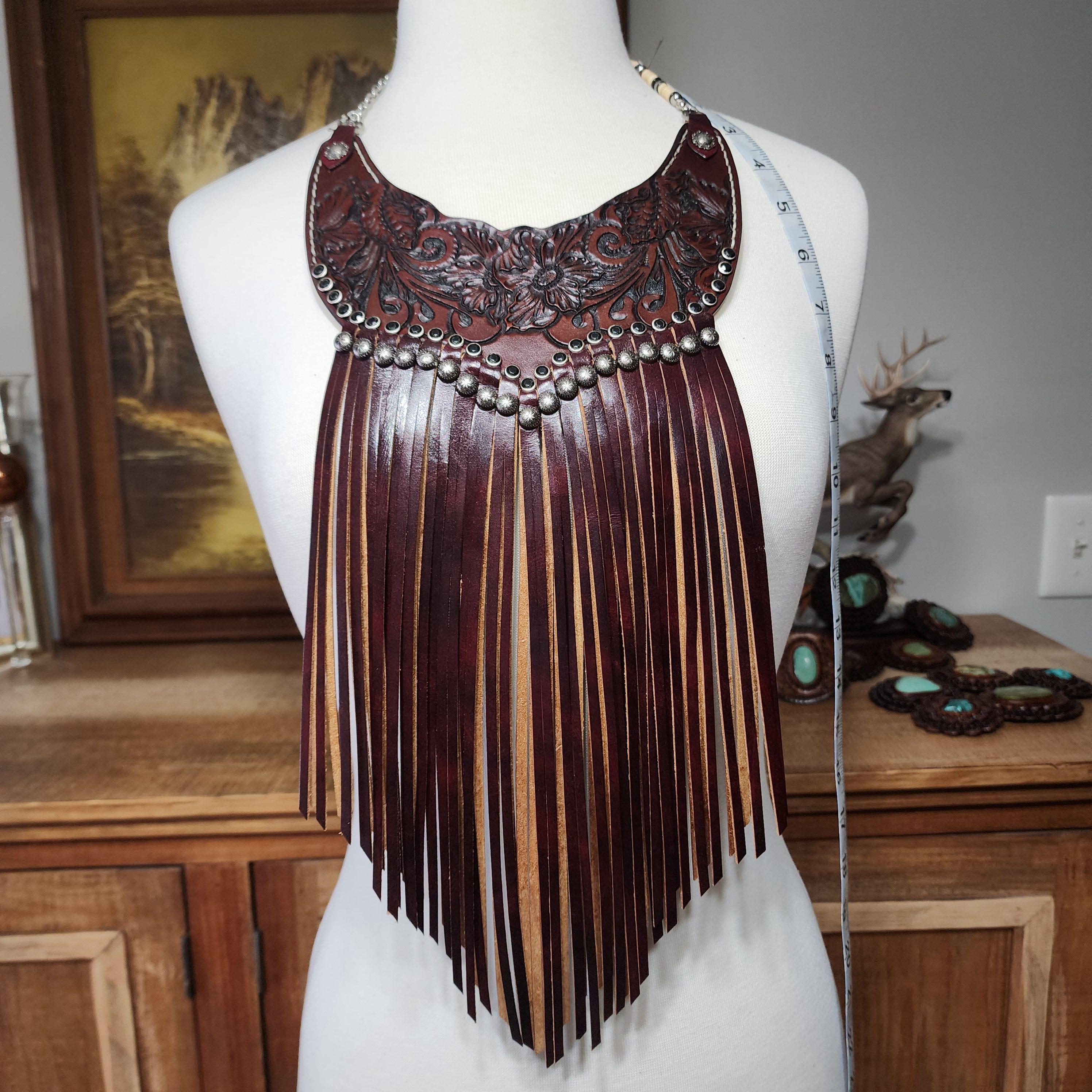 Leather Bib Necklace