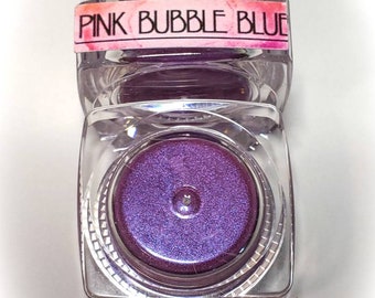 All Natural Mineral Eyeshadow -Pink Bubble Blue- Vegan - Mica - Makeup