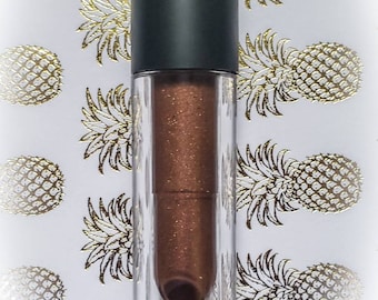 Metallic Bronze and Gold Matte Liquid Lipstick Down To Earth