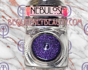 Nebulose-Dark Purple Glitter Eyeshadow - High Pigment Eye Makeup