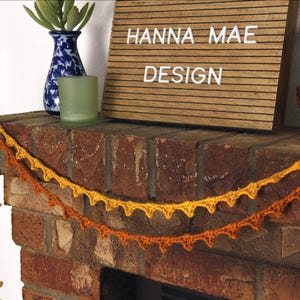 Fall Duo - 8 ft Mini Bunting Garlands - Handmade Tiny Flag Garland - Thanksgiving Decor