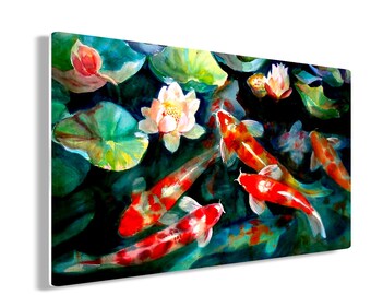 Koi Metal Wall Art Etsy