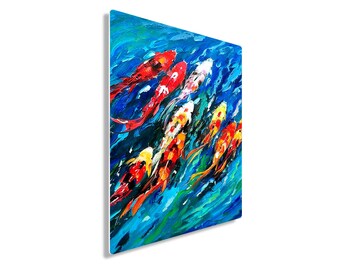 Koi Metal Wall Art Etsy