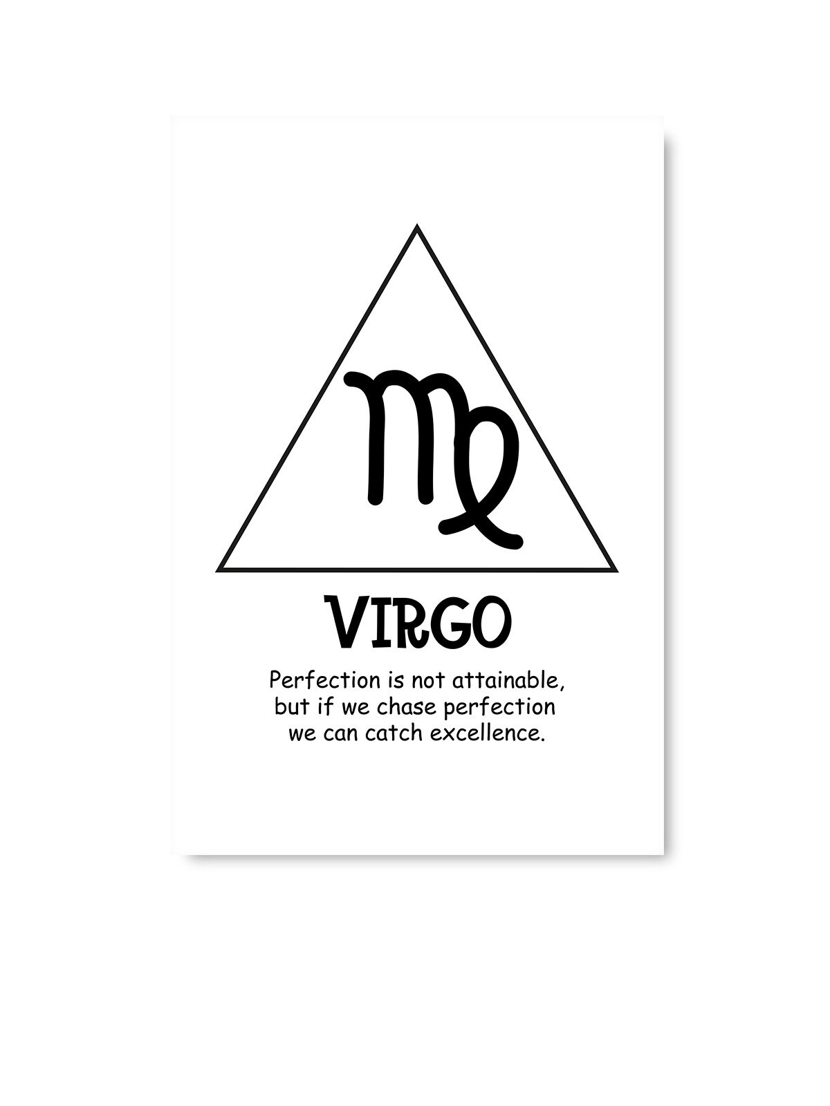 White Virgo Zodiac Sign Poster Zodiac Virgo Art Inspiration | Etsy