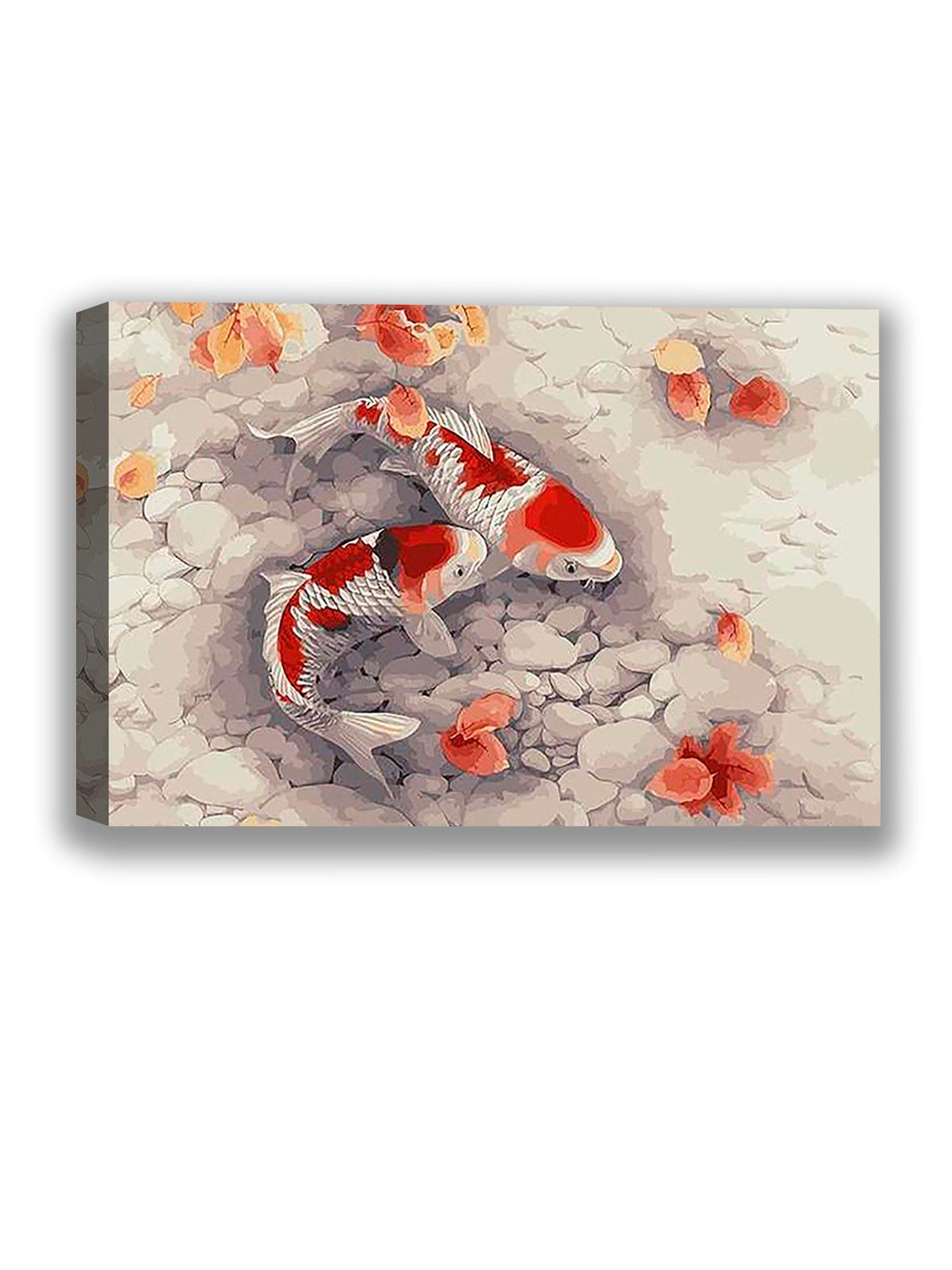 Koi Fish Canvas Wall Art Nature Water Garden Home Decor Prints Etsy